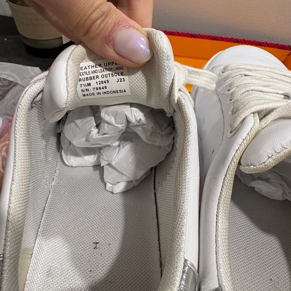 Tory Burch Titanium White Silver Sneakers - Picture 6 of 10